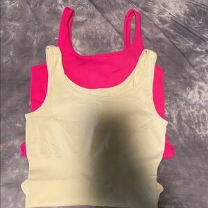 Pink and Cream Tank Tops